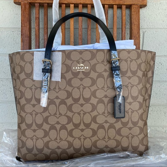 Coach Handbags - SOLD SOLDSOLD!Coach Signature Mollie Tote Canvas NWT